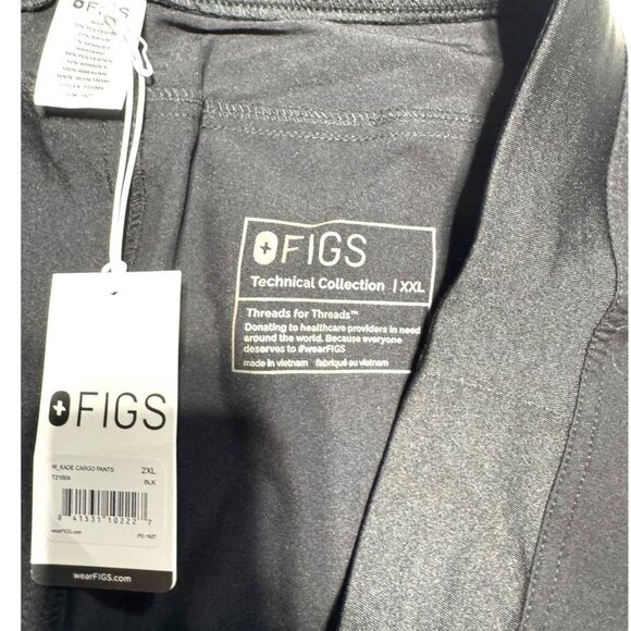 NWT Figs Kade Cargo Scrub Pants Black Size 2XL - Picture 2 of 12